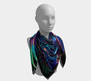 Egyptian Tech Anubis Square Shawl by Bazaar Design Style