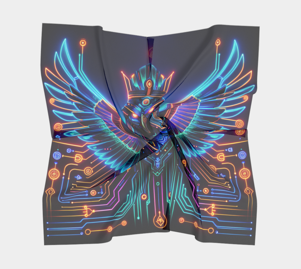 Egyptian Tech Horus Square Shawl by Bazaar Design Style