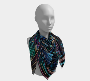 Egyptian Tech Bastet Square Shawl by Bazaar Design Style