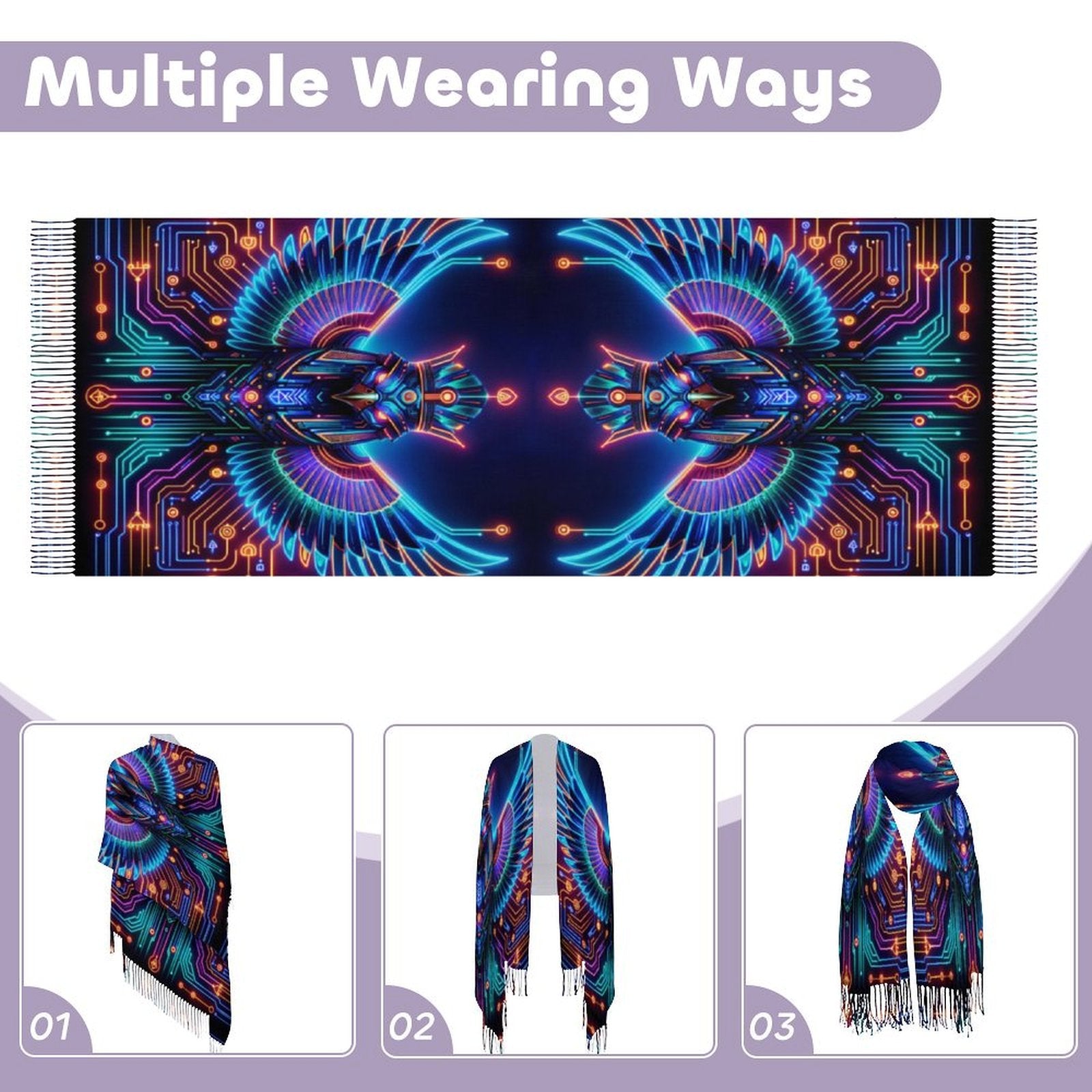 Egyptian Tech Horus Pashmina by Bazaar Design Style