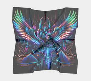 Egyptian Tech Anubis Square Shawl by Bazaar Design Style
