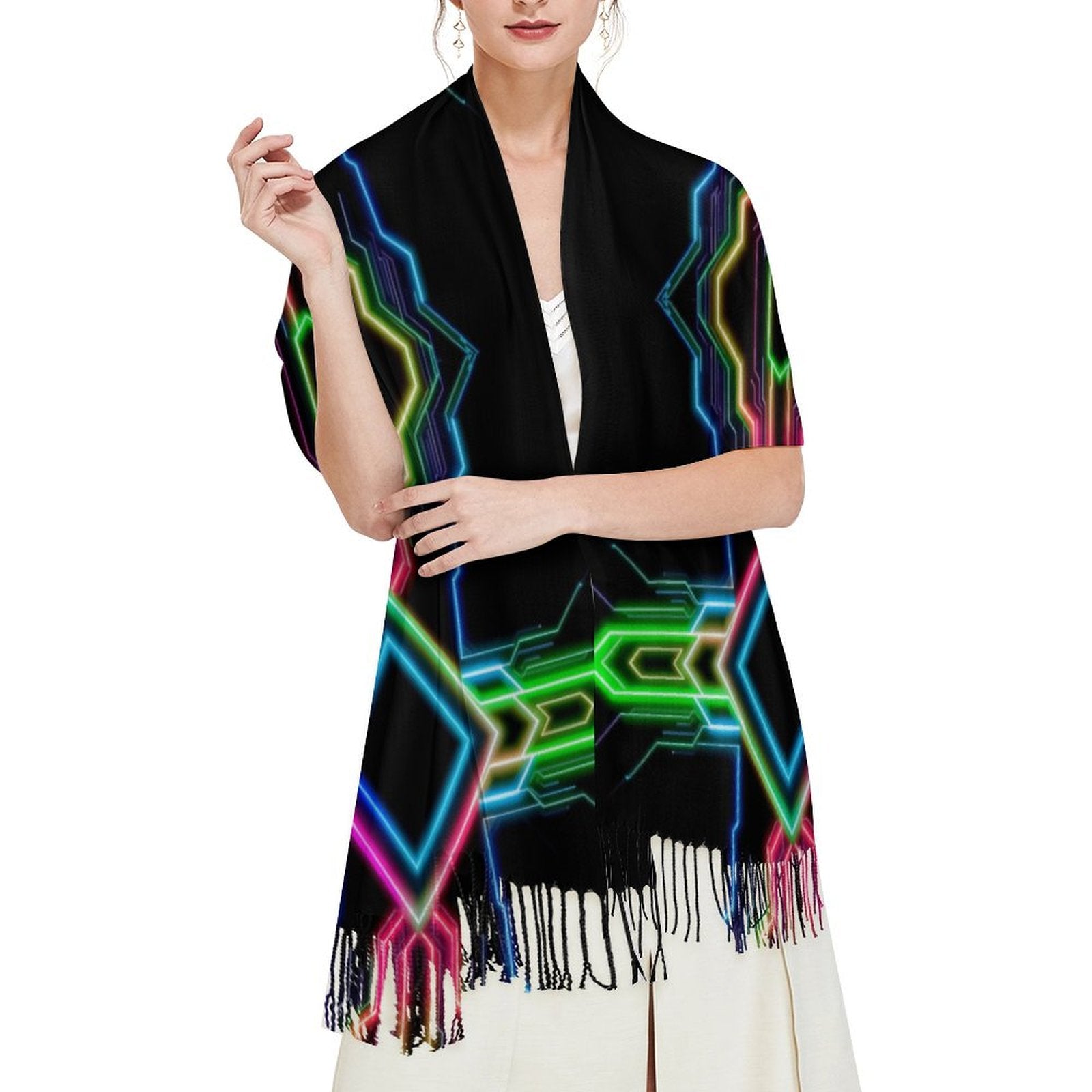 Neon Tech #1 Pashmina by Bazaar Design Style