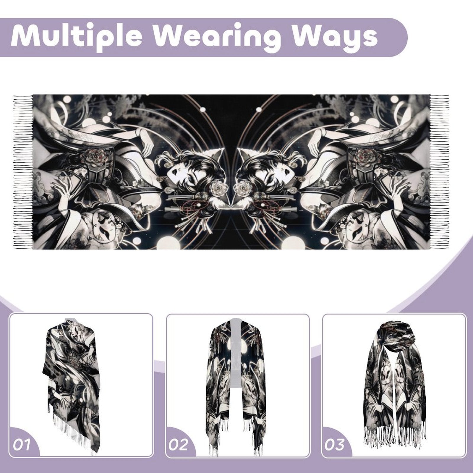 Pin-Up Girl Cat Pashmina by Bazaar Design Style