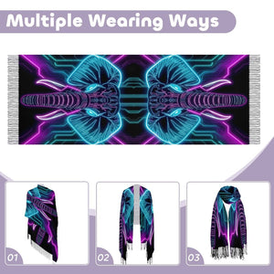 Neon Spirit Animal Elephant Pashmina by Bazaar Design Style