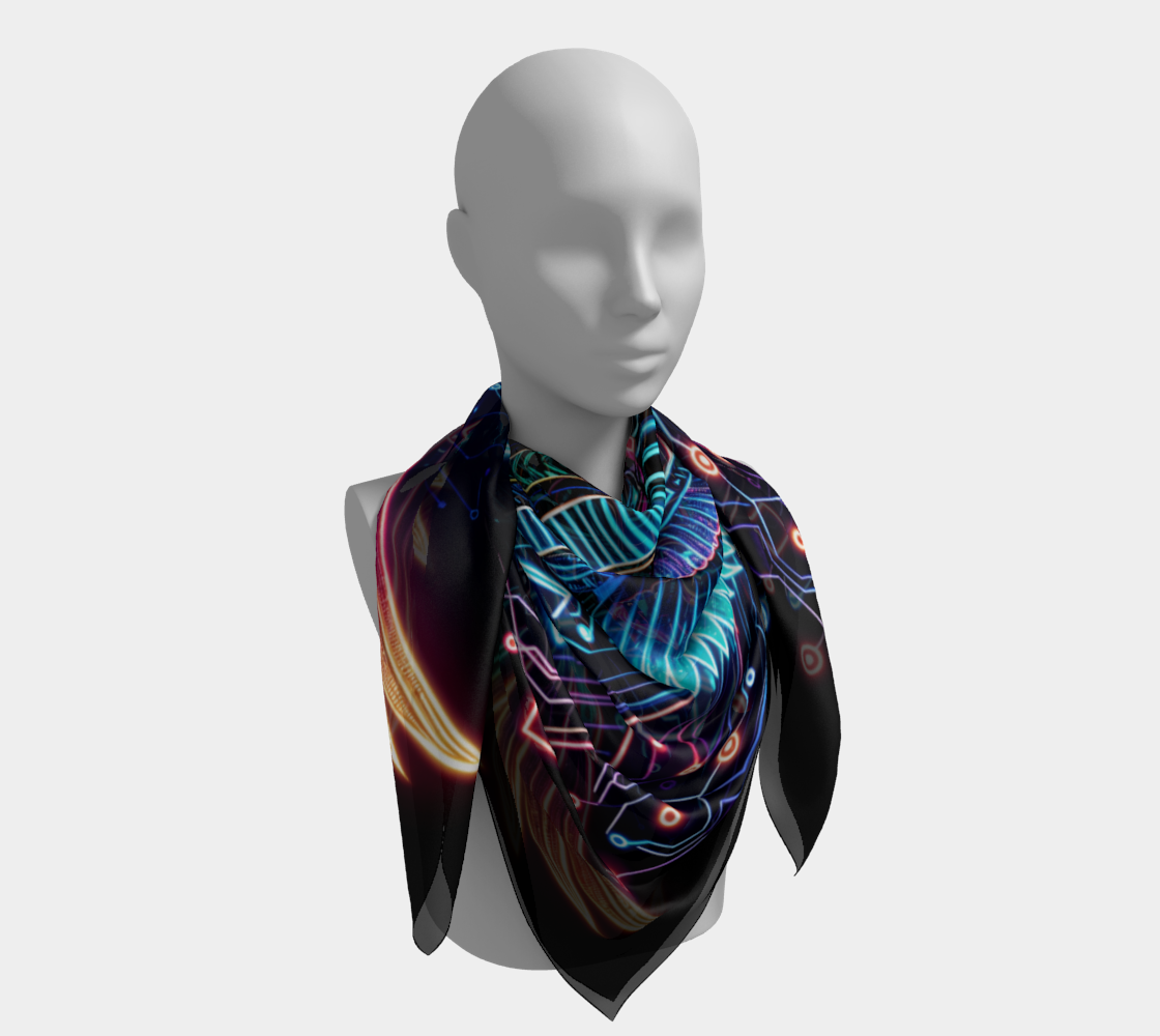 Egyptian Tech Sobek Square Shawl by Bazaar Design Style