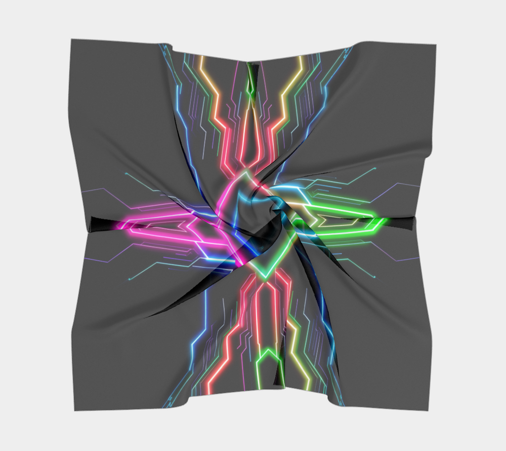 Neon Tech Square Shawl by Bazaar Design Style