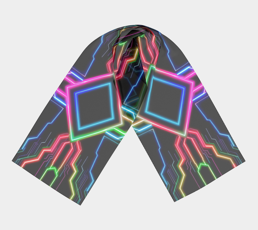 Neon Tech Long Shawl by Bazaar Design Style