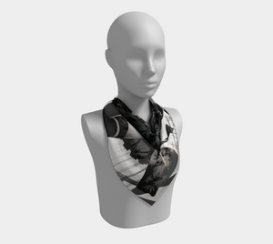 Anime Pin-Up Girl Longboard Square Shawl by Bazaar Design Style