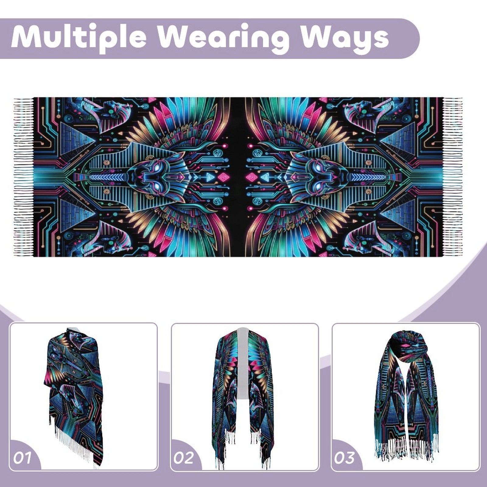 Egyptian Tech Bastet Pashmina by Bazaar Design Style