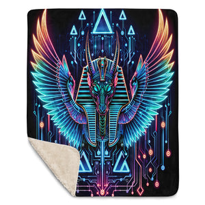 Egyptian Tech Sobek Sherpa Blanket by Bazaar Design Style