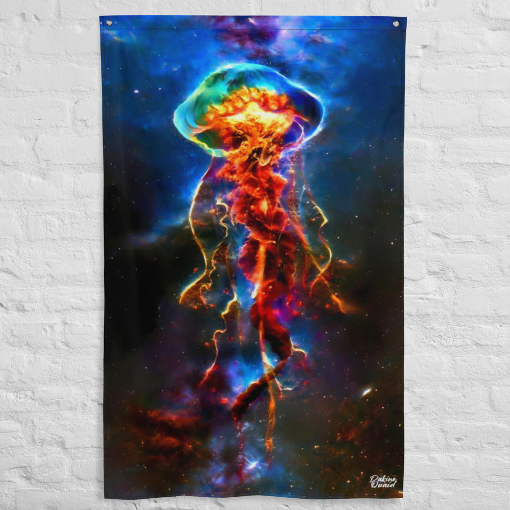 Nebula Jellyfish UV Flag 34.5x56