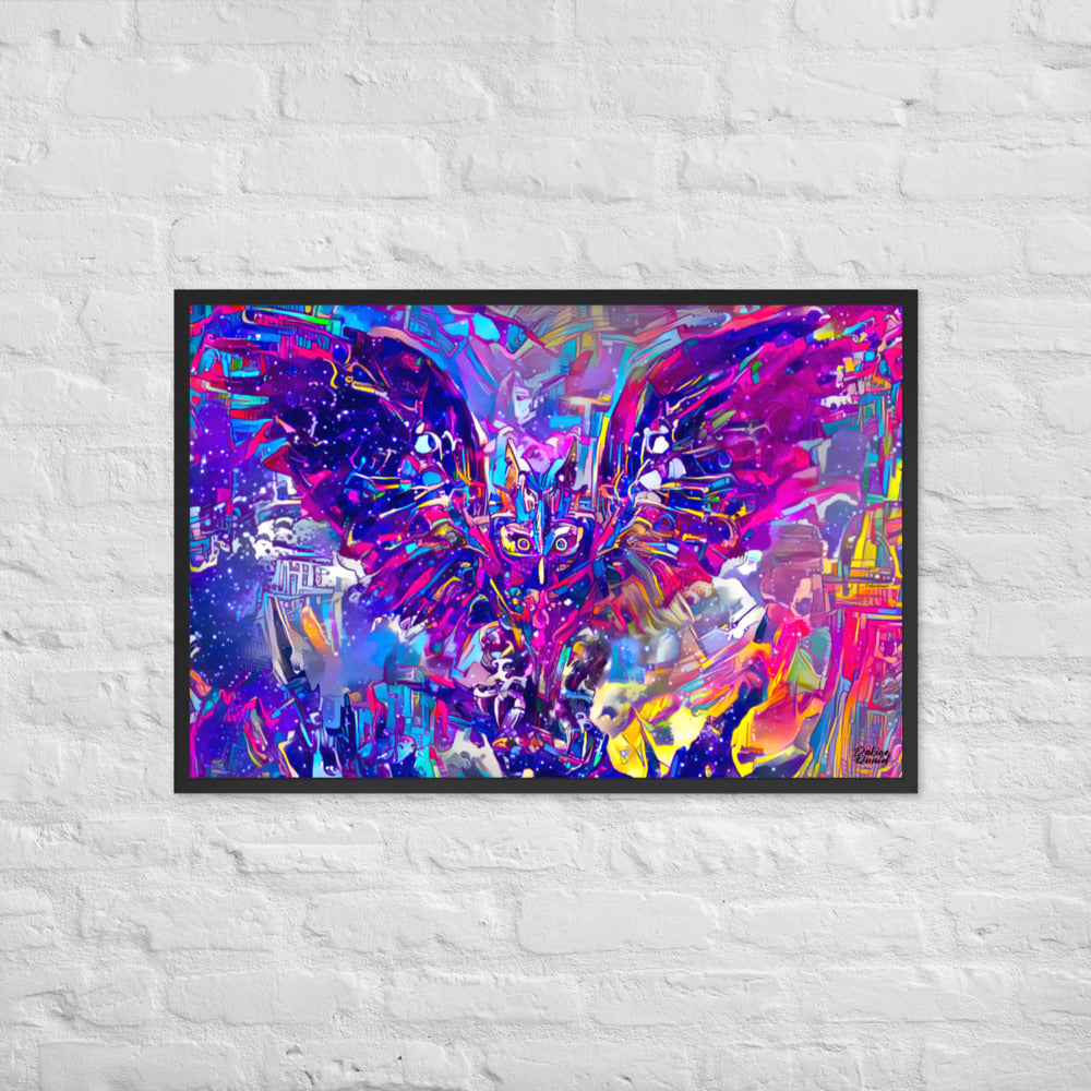 Night Owl UV Framed Poster 24x36