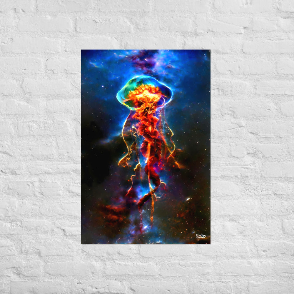 Nebula Jellyfish UV Poster 24x36