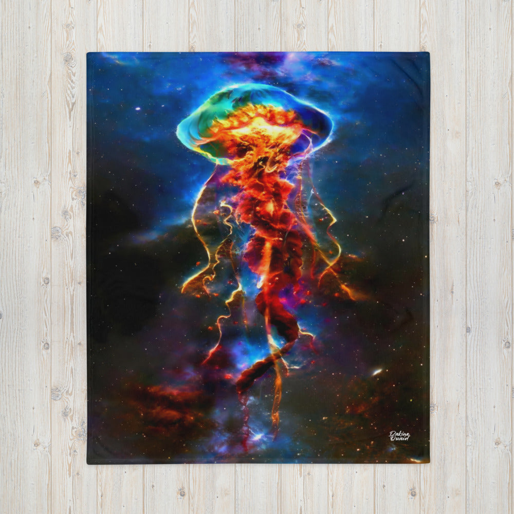 Nebula Jellyfish UV Throw Blanket 50x60